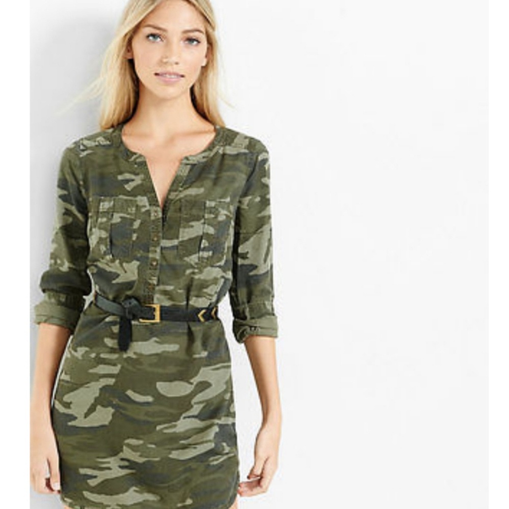 Express Camo Soft Twill Popover Shirt Dr